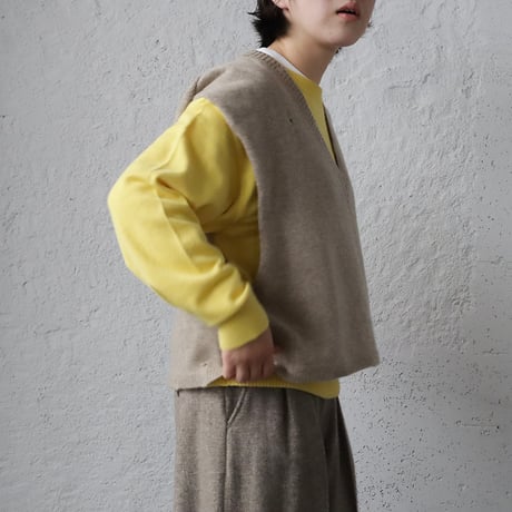 RYU KAGA damaged knit vest (beige)
