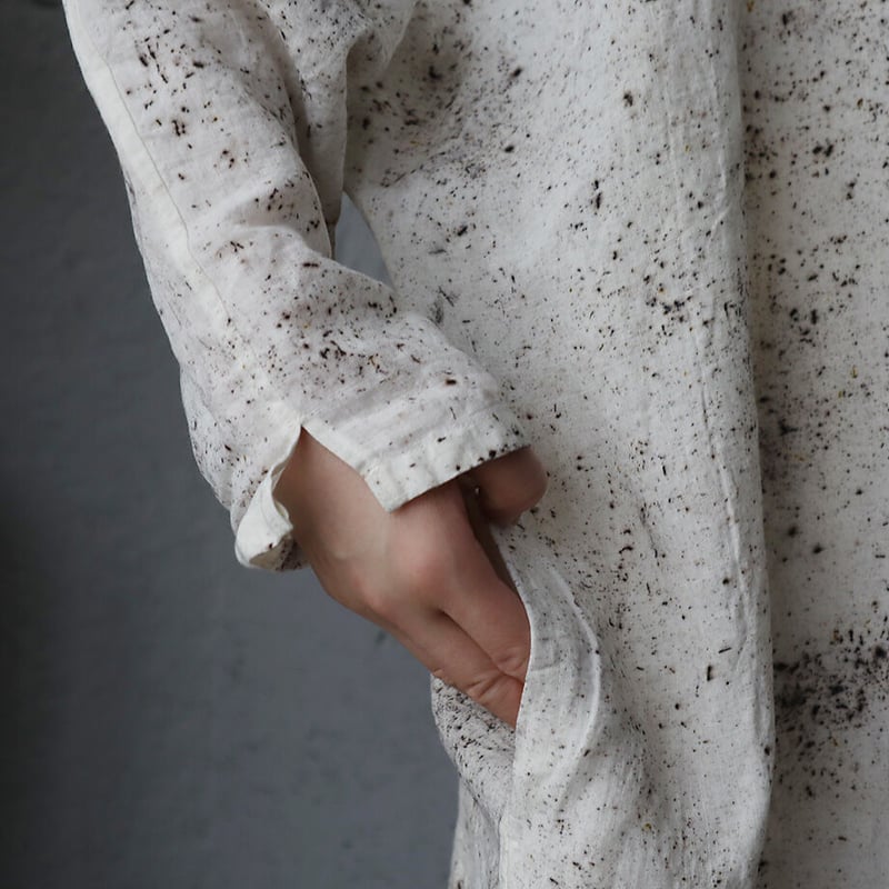 Tabrik linen tassel dress (logewood) | nii-B |