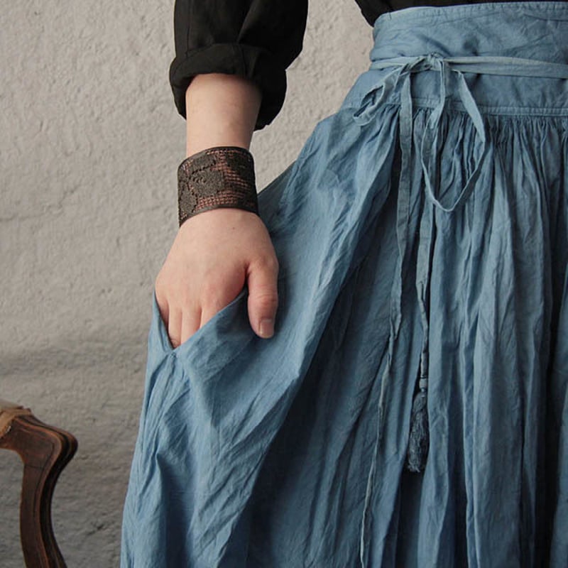Tabrik gathered skirt (hon-aizome B) | nii-B |