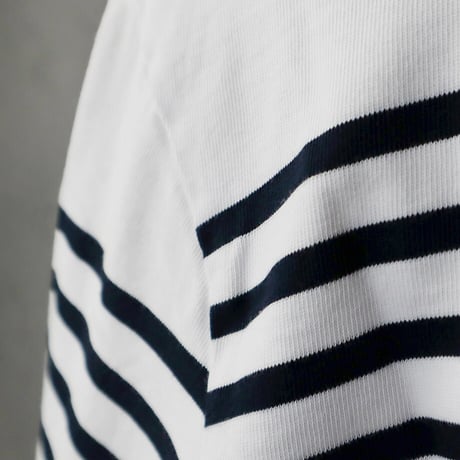 france navy type  border long sleeve shirt