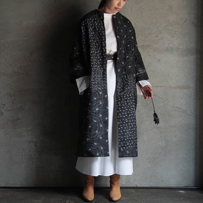 TOWAVASE Aquarelle silk quilt robe | nii-B | WE