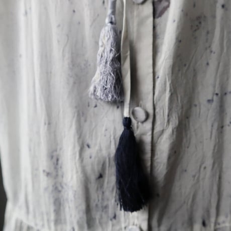 Tabrik cotton silk tiered dress (logewood)
