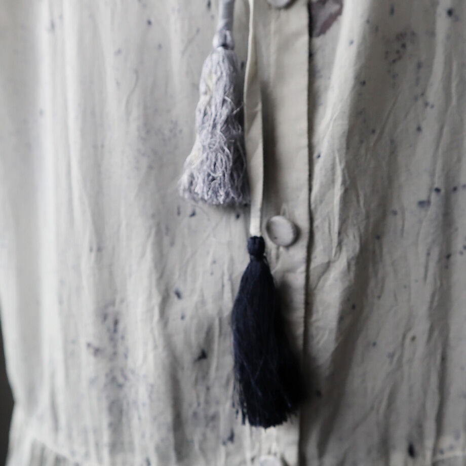 Tabrik cotton silk tiered dress (logewood) | ni