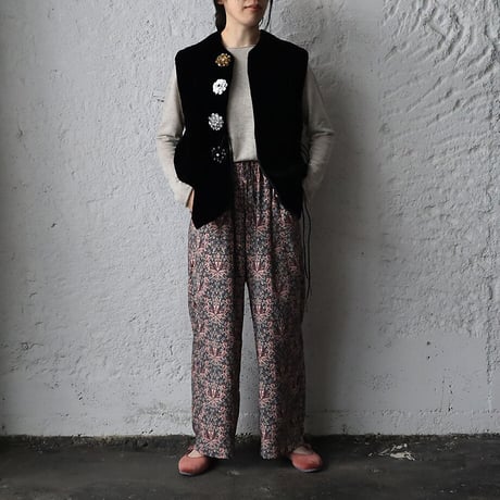 Le pivot print rough pants (olive pink mix)