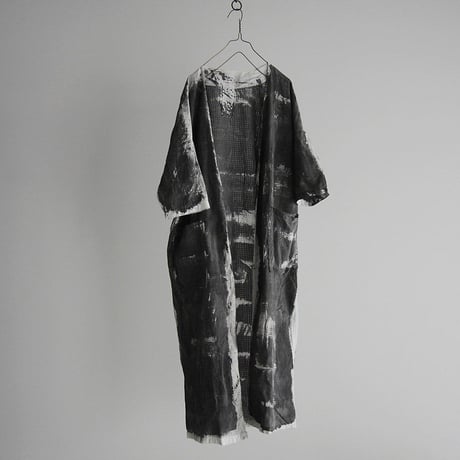 m.Funatabi kimono coat (Sumi dye)