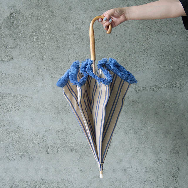【完売商品/最終値下げ】Tabrik（タブリク） 日傘 ブルーストライプ Tabrik parasol bluestripe | nii-B | WEBSHOP