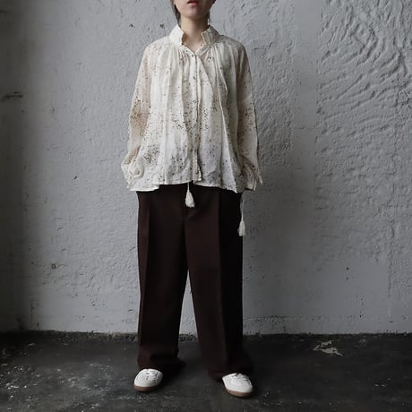 Tabrik 2way blouse (logwood/natural)
