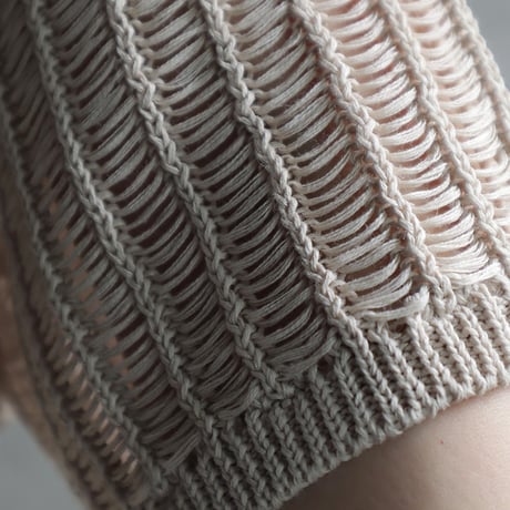 ànuke mesh polo knit (natural)
