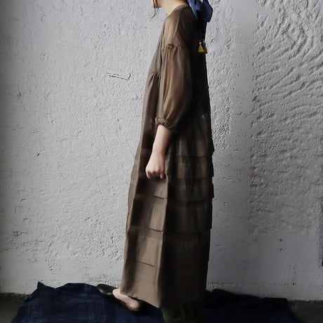 Tabrik  organdy dress (olive)