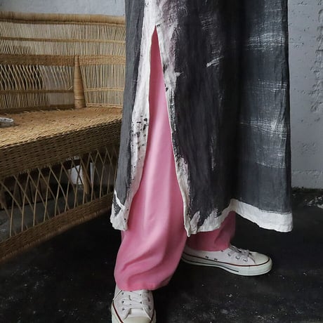 Funatabi atelier kurta dress (Sumi dye)
