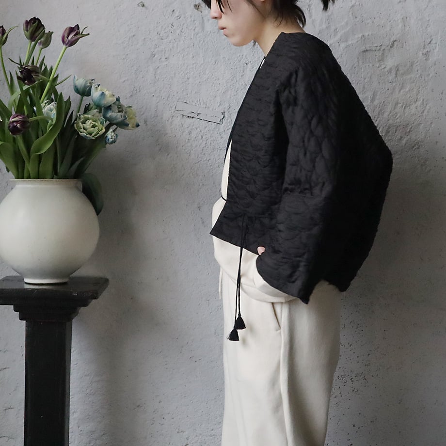 TOWAVASE silk quilt jacket (black) | nii-B | WE