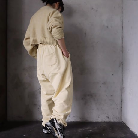 ànuke melange knit cardigan (yellow/charcoal gray)