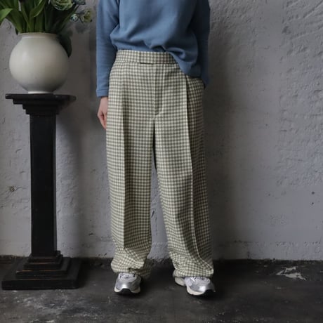 NOTA one tuck straight pants (houndstooth)