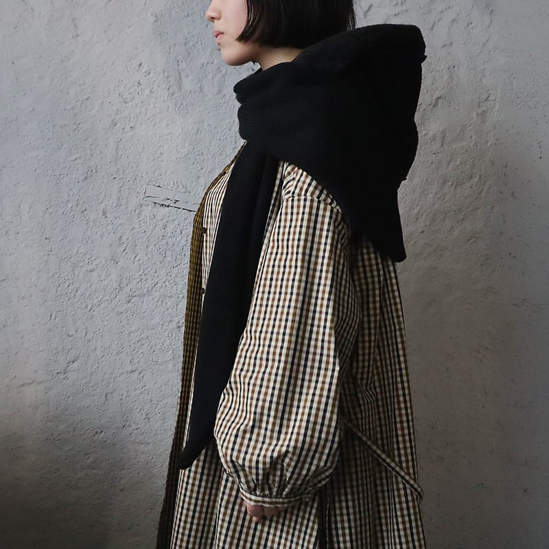 小物 THE EDOONI hoodie muffler BLACK 小物 THE EDOONI hoodie muffler 小物 THE EDOONI hoodie muffler