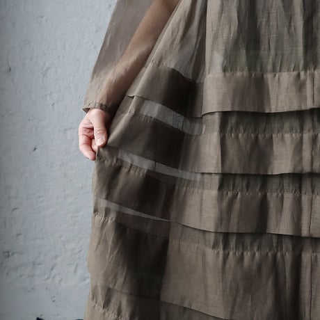 Tabrik  organdy dress (olive)
