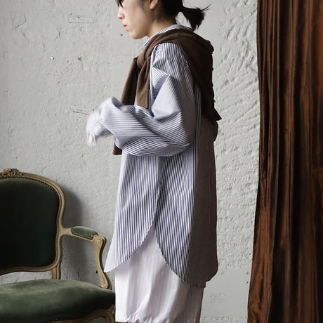 NOTA la matin blouse (white x blue)