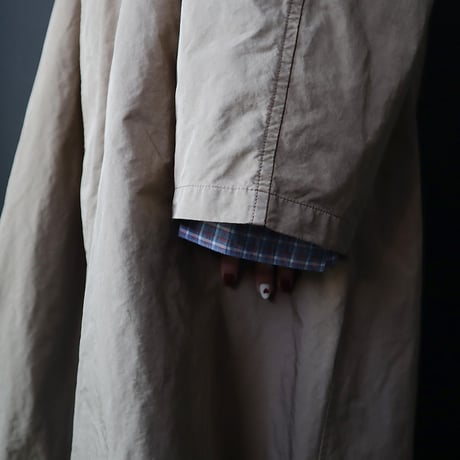 R&D.M.Co- GARMENT DYE soutien collar coat (beige)
