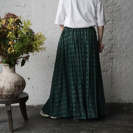 .less  jacquard skirt (green)