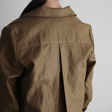 Tabrik coating linen coat khaki