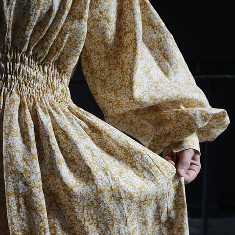 NOTA sicily dress (flower print mustard)