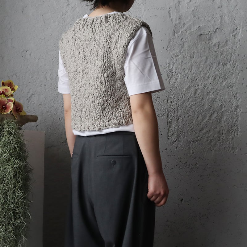 MAYDI knit vest BLANCHE (fawn) | nii-B | WEBSHOP