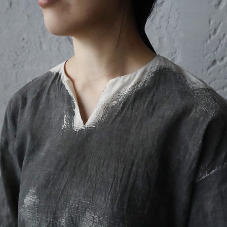 Funatabi atelier kurta dress (Sumi dye)