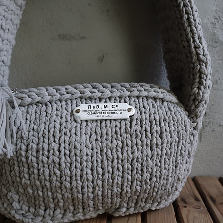 R&D.M.Co- lilian yarn handknit bobybag (black/gray/yellow)