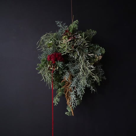 christmas wreath (oval:red)