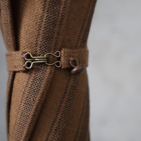 Tabrik parasol with bamboo ring (brown stripe)