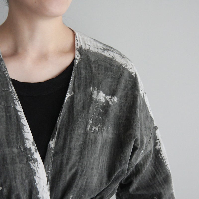 m.Funatabi kimono coat (Sumi dye) | nii-B | WEB