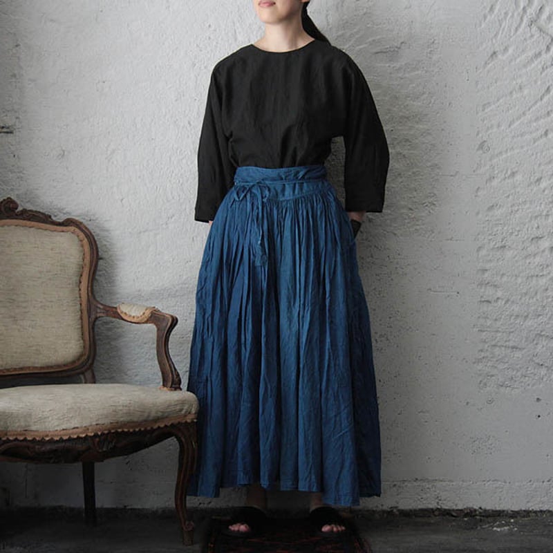 Tabrik gathered skirt (hon-aizome A) | nii-B |