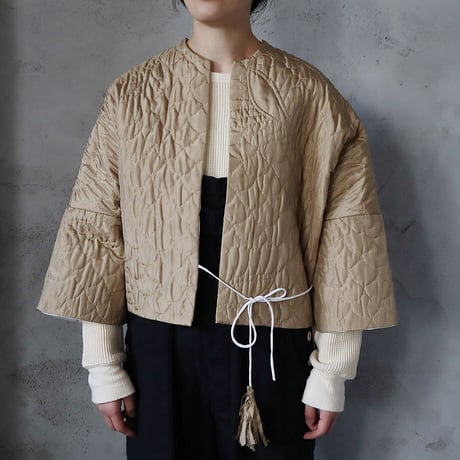 TOWAVASE silk quilt jacket (beige)