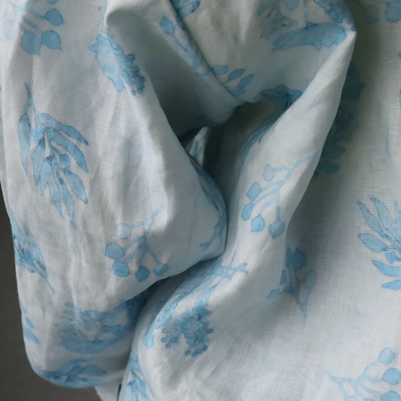 TOWAVASE Frais linen robe (blue) | nii-B | WEBSHOP