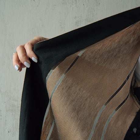 NATIVE VILLAGE linen mesh coat