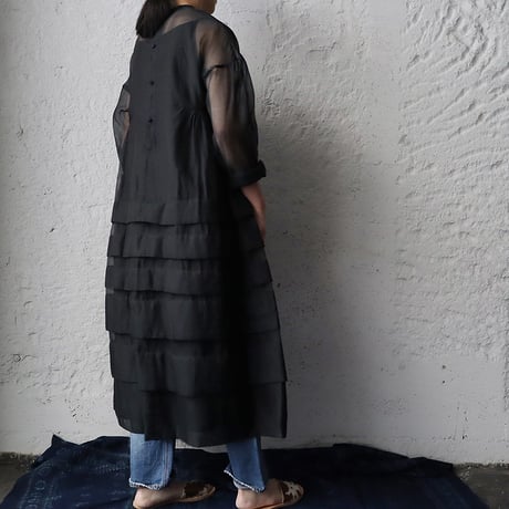 Tabrik  organdy dress (black)