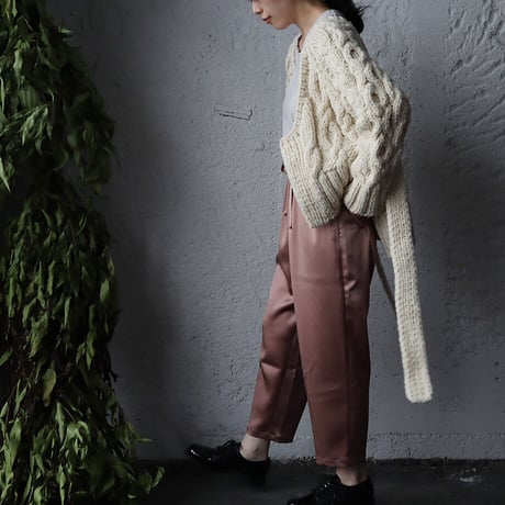 NOTA  satin pants (beige pink)