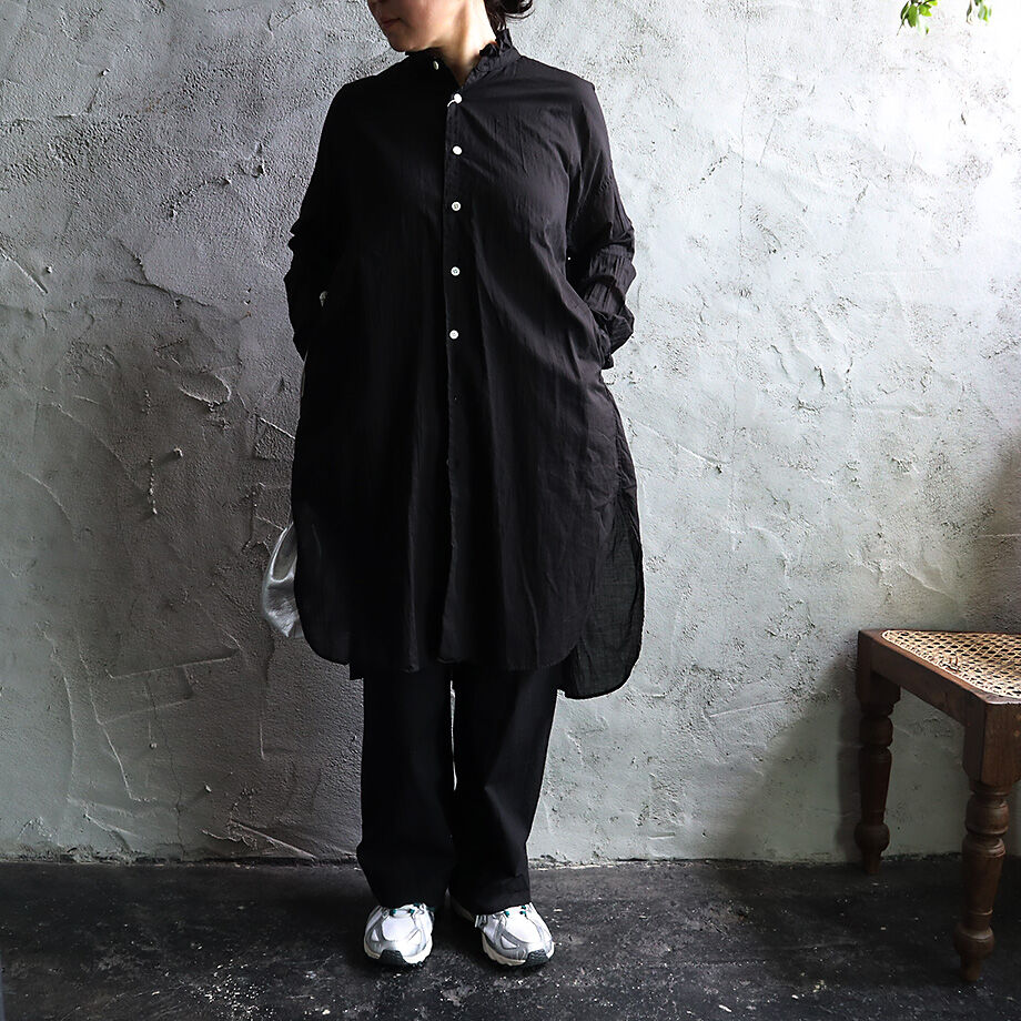 【週末価格‼︎】オールドマンズテーラー ガーメントダイフリルカラーロングシャツ fit=scale-down,w=1200