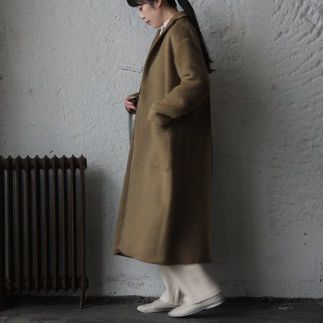 Tabrik alpaca shaggy coat (khaki)