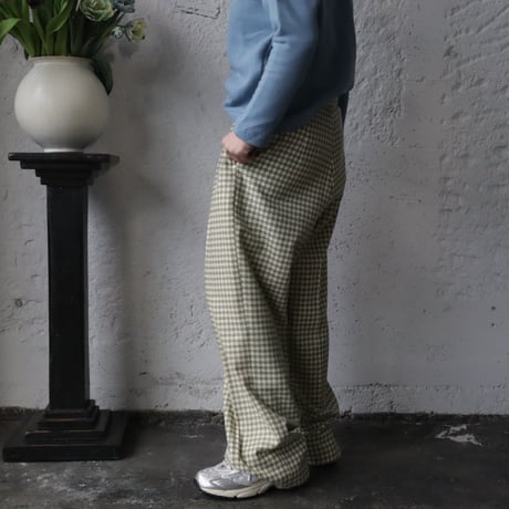NOTA one tuck straight pants (houndstooth)