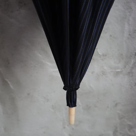 Tabrik fringe parasol (black x blue stripe mix fringe)