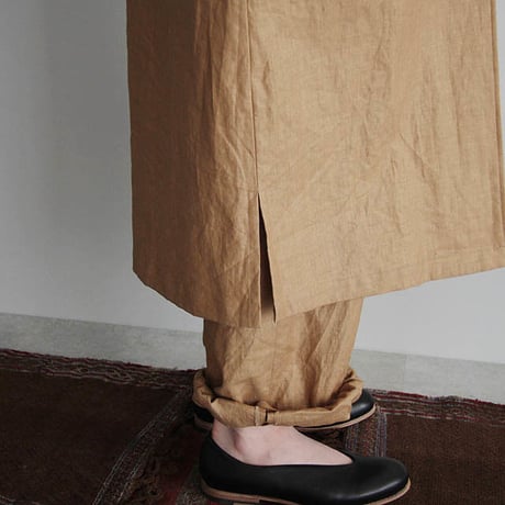 Tabrik coating linen coat beige