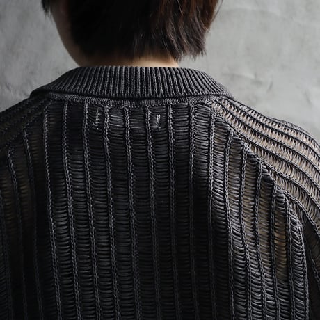 ànuke mesh polo knit (charcoal gray)