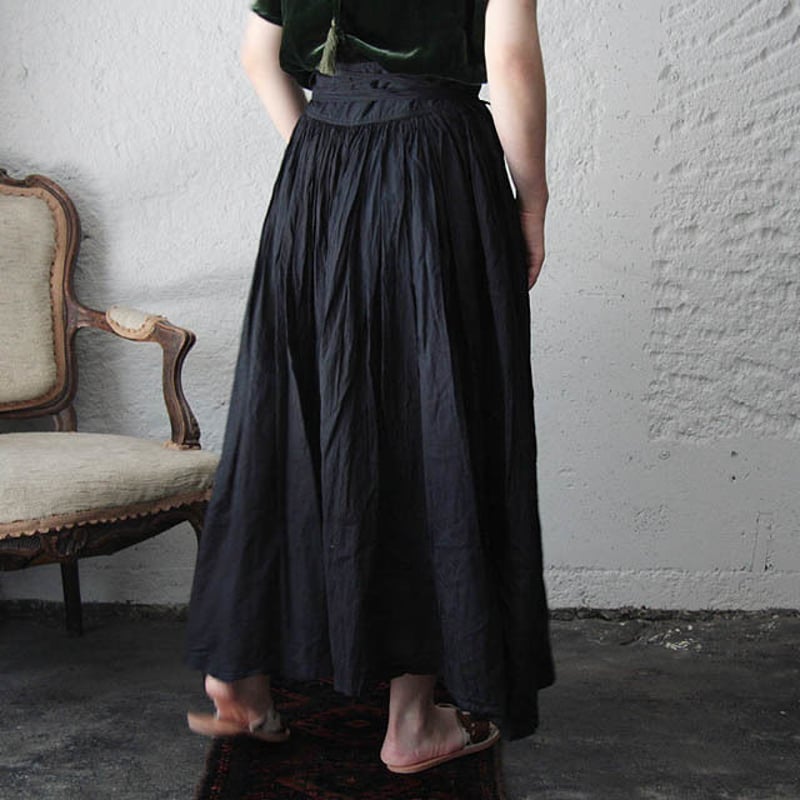 Tabrik gathered skirt (doro-aizome) | nii-B | W