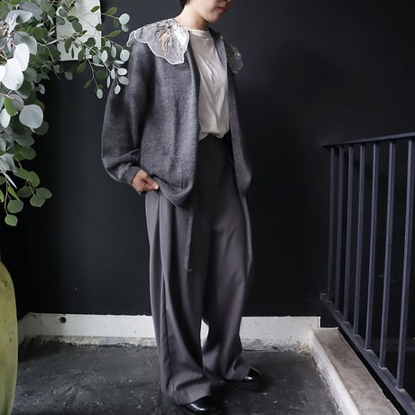 TOWAVASE Panier cardigan (charcoal gray)