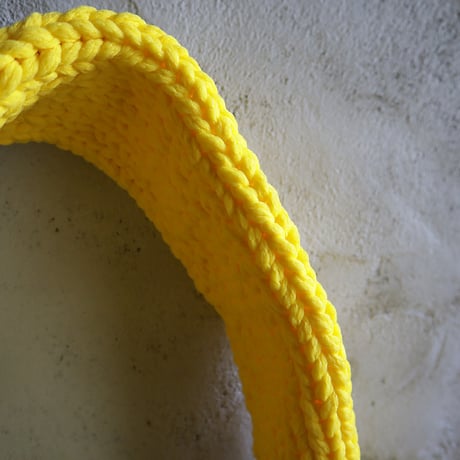 R&D.M.Co- lilian yarn handknit bobybag (black/gray/yellow)