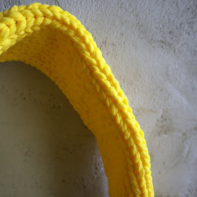 R&D.M.Co- lilian yarn handknit bobybag (black/g