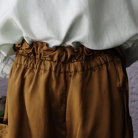Tabrik cotton silk satin pants (bronze)