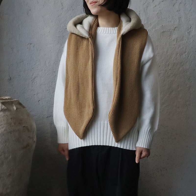 オールドマンズテーラー R&D.M.Co-フーディーマフラー 23AW R&D.M.Co- hoodie muffler (beige) | nii-B | WEB