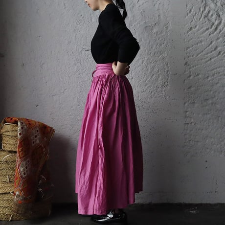 Tabrik gathered skirt (botanical dye pink)