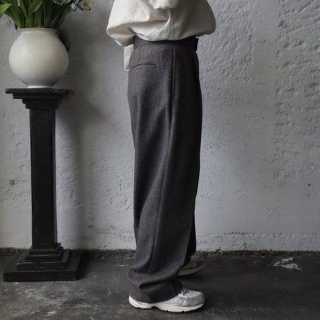 NOTA one tuck straight pants (mix tweed)